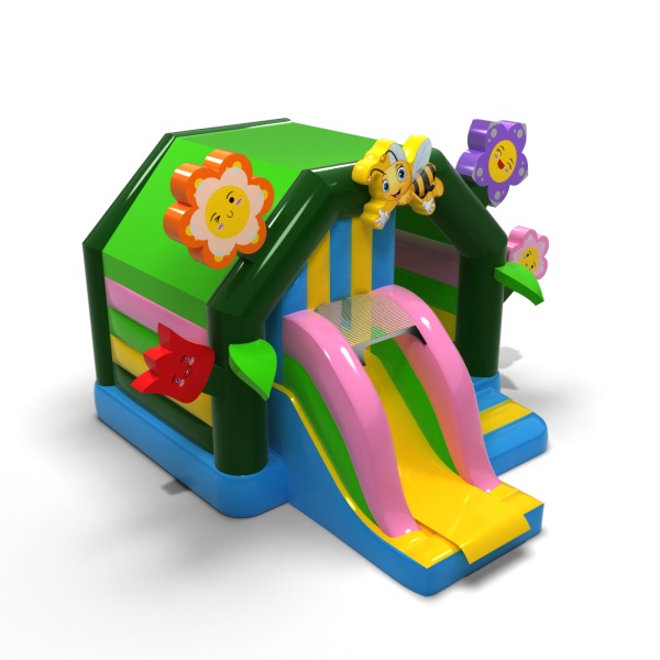 Royaume printanier - gonflable avec toboggan