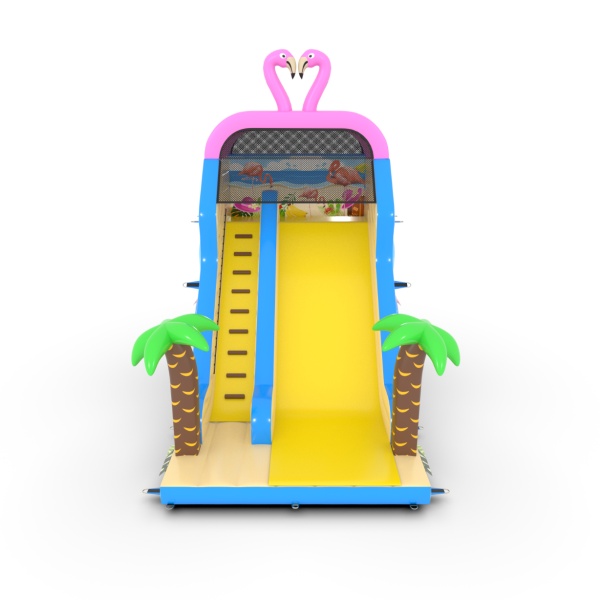 Toboggan gonflable avec imprimé hawaïen