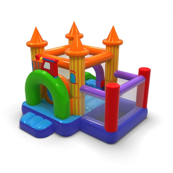 Petit château gonflable avec piscine à balles sèche pour enfants - fête foraine