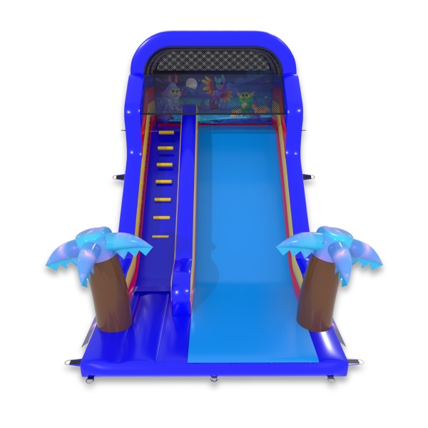 Toboggan gonflable avec un imprimé royaume magique