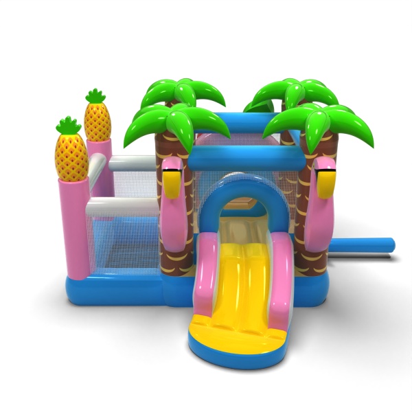 Petit château gonflable avec piscine à balles sèche pour enfants - hawaïen