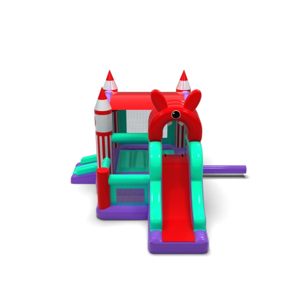Château gonflable combo avec le thème de l'espace