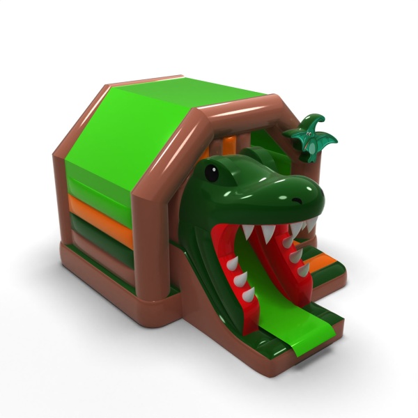 Gueule de dinosaure - gonflable avec toboggan