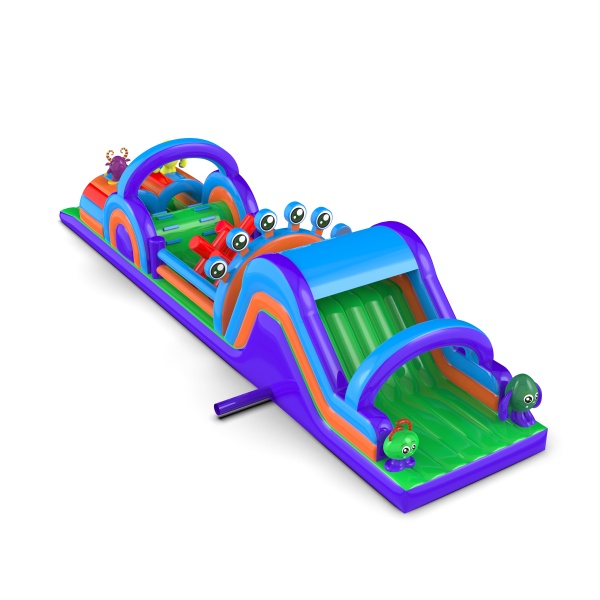 Parcours d'obstacles gonflable Monstres - 15 m