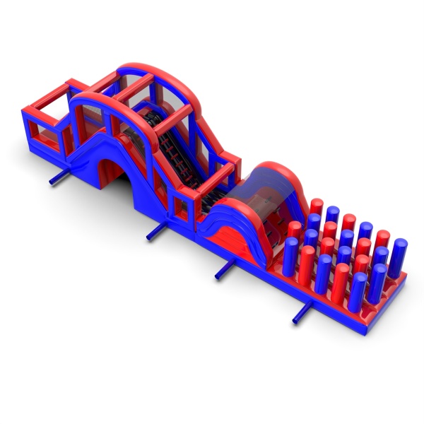 Parcours d'obstacles gonflable Ninja - 18 m