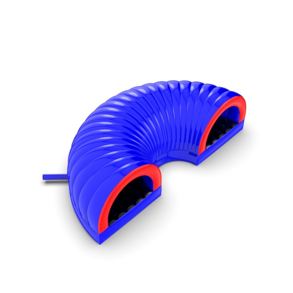 Module de liaison gonflable pour parcours d'obstacles - fermé