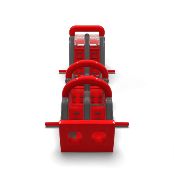 Parcours d'obstacles gonflable Rouge - 15 m