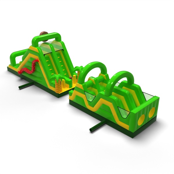 Parcours d'obstacles gonflable Jungle - 15 m