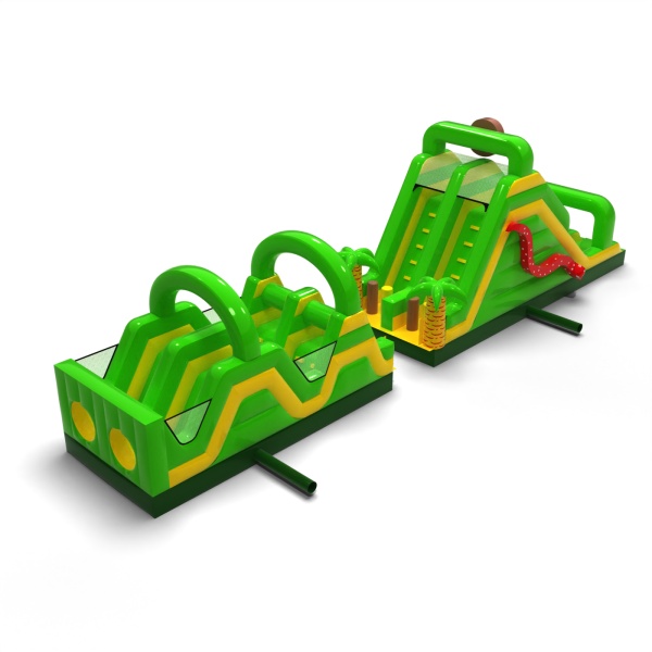 Parcours d'obstacles gonflable Jungle - 15 m