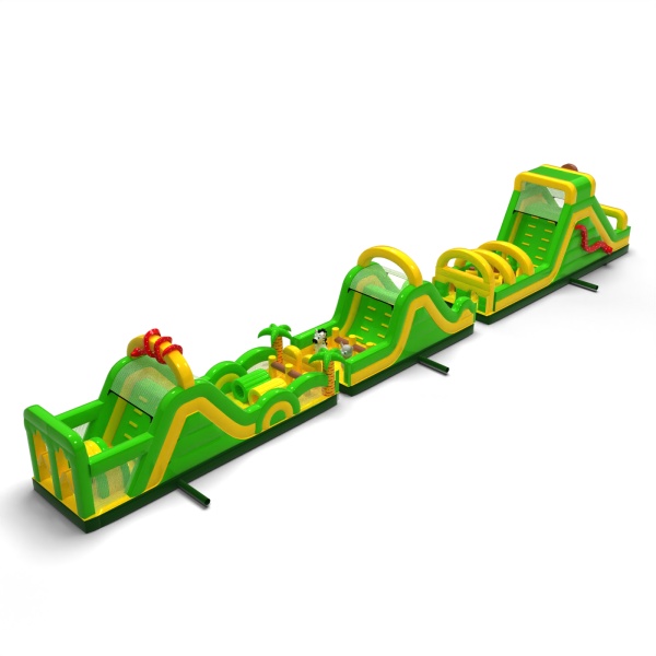 Parcours d'obstacles gonflable Jungle - 30 m