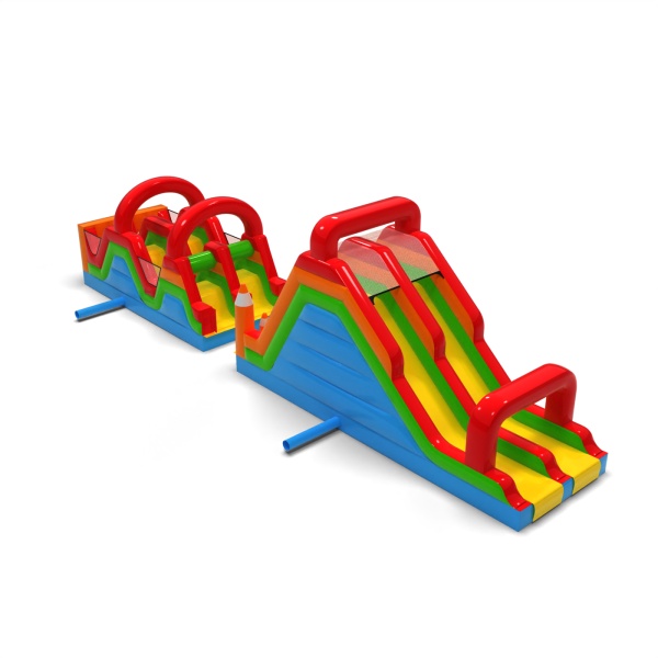 Parcours d'obstacles gonflable crayons - 15 m