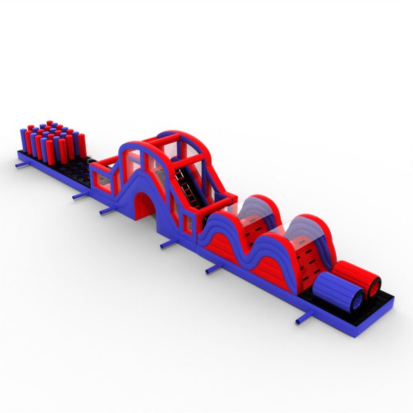 Parcours d'obstacles gonflable Ninja - 30 m