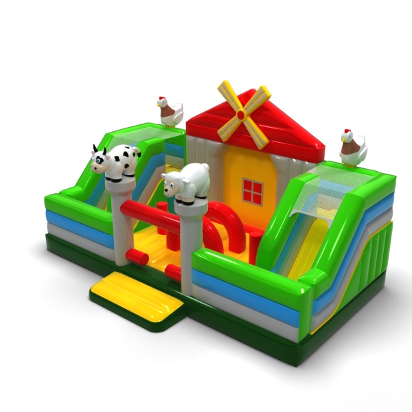 Aire de jeux gonflable - ferme