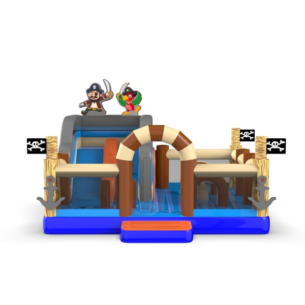 Aire de jeux gonflable 6x6 sur le thème des pirates