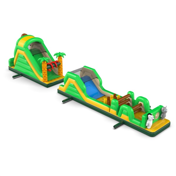 Parcours d'obstacles gonflable Jungle - 20 m