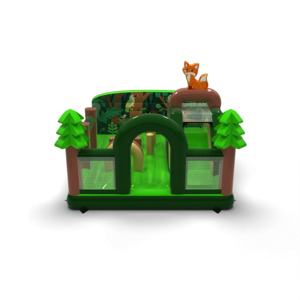 Aire de jeux gonflable 6x5 sur le thème de la forêt