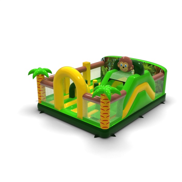 Aire de jeux gonflable 6x5 sur le thème de la jungle