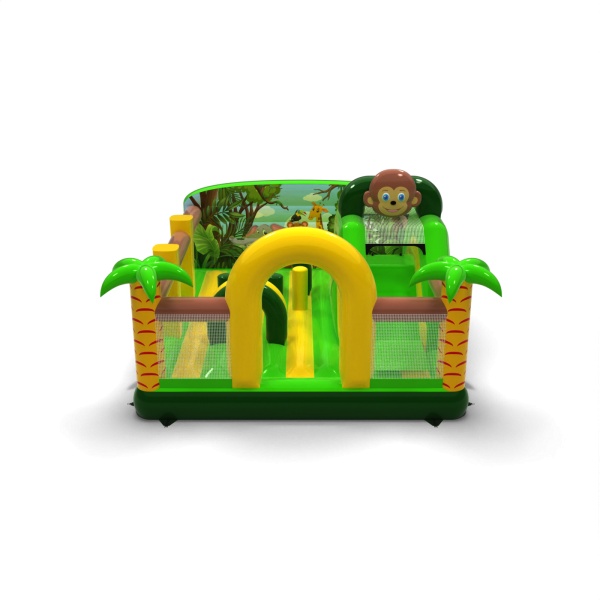 Aire de jeux gonflable 6x5 sur le thème de la jungle