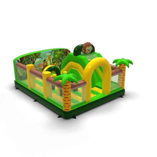 Aire de jeux gonflable 6x5 sur le thème de la jungle