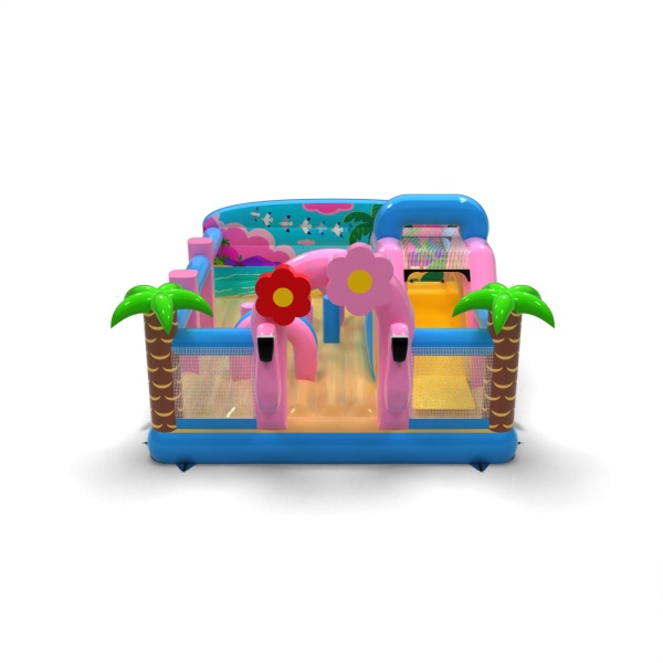 Aire de jeux gonflable 6x5 sur le thème hawaïen