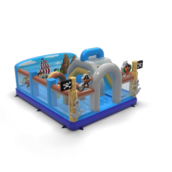 Aire de jeux gonflable 6x5 sur le thème des pirates