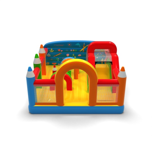 Aire de jeux gonflable 6x5 sur le thème des crayons