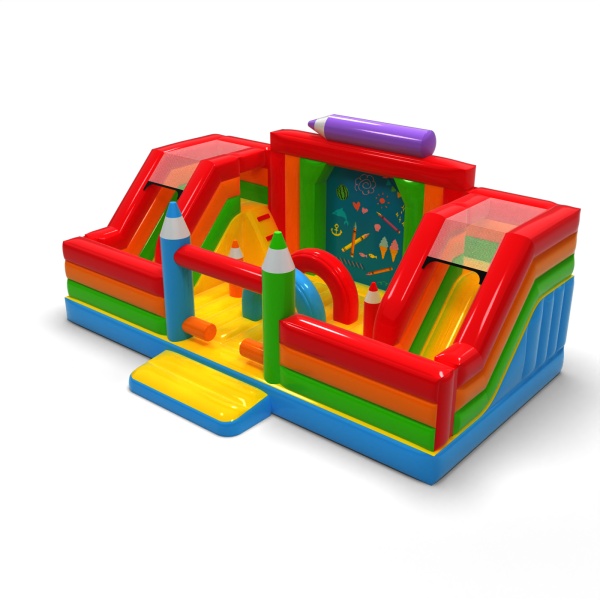 Aire de jeux gonflable - crayons