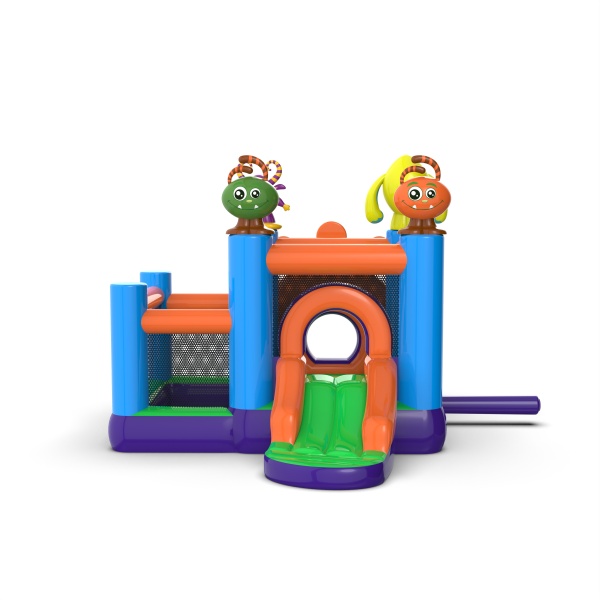 Petit château gonflable avec piscine à balles sèche pour enfants - monstres