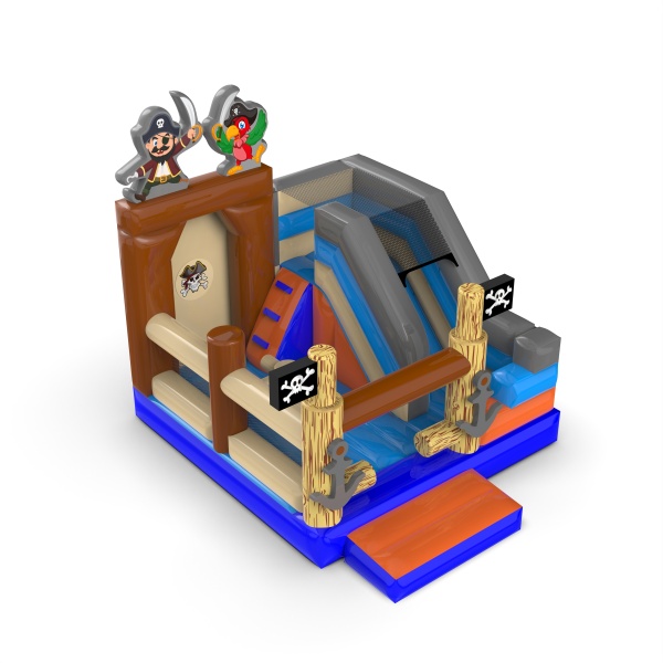Gonflable avec toboggan - combo pirate
