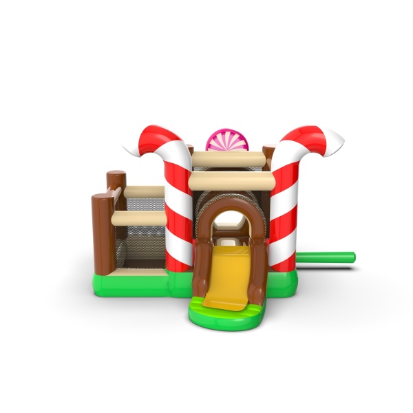 Petit château gonflable avec piscine à balles sèche pour enfants - Bonbons