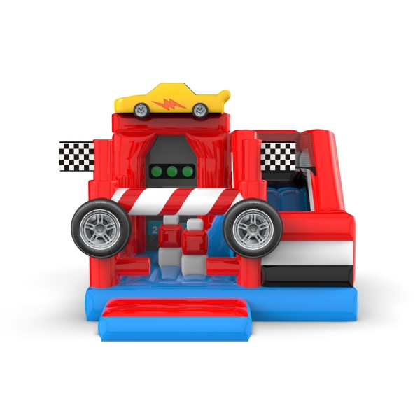 Gonflable avec toboggan - combo automobile