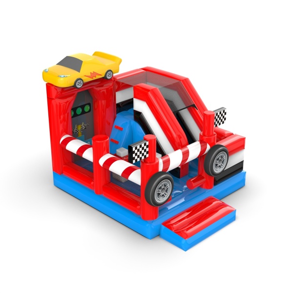Gonflable avec toboggan - combo automobile