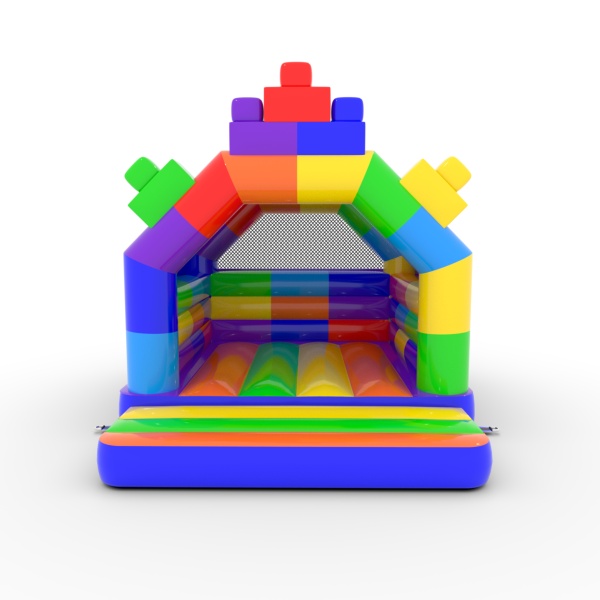 Château gonflable 4,5x3,6 sur le thème des blocs colorés