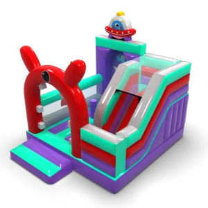 Gonflable avec toboggan 5x4...