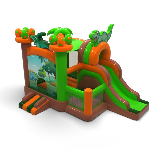 Château gonflable combo avec motif dinosaures