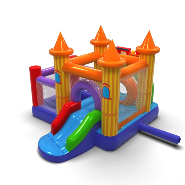 Petit château gonflable avec piscine à balles sèche pour enfants - fête foraine