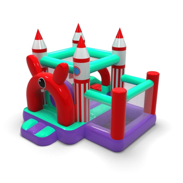 Petit château gonflable avec piscine à balles sèche pour enfants - espace
