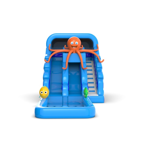 Toboggan gonflable aquatique avec pieuvre