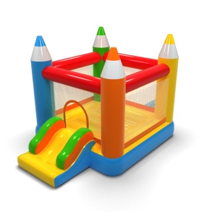 Mini château gonflable crayons