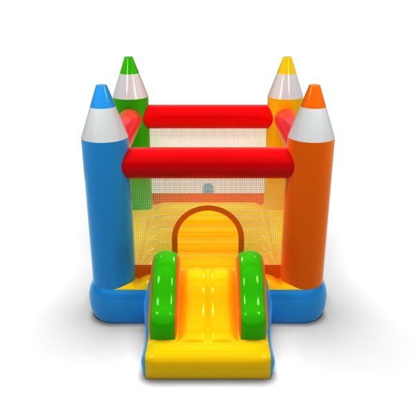 Mini château gonflable crayons