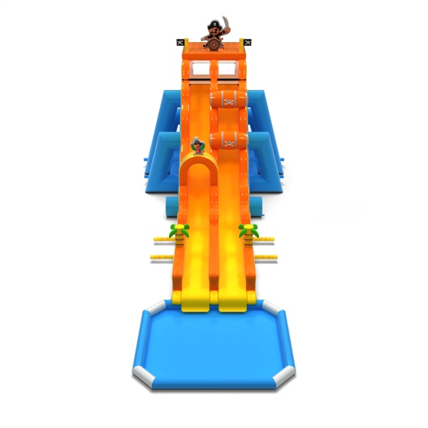 Toboggan gonflable aquatique avec pirates