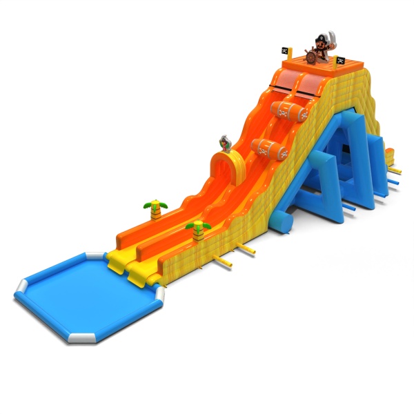 Toboggan gonflable aquatique avec pirates