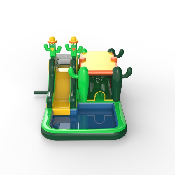 Toboggan aquatique désertique avec zone de saut