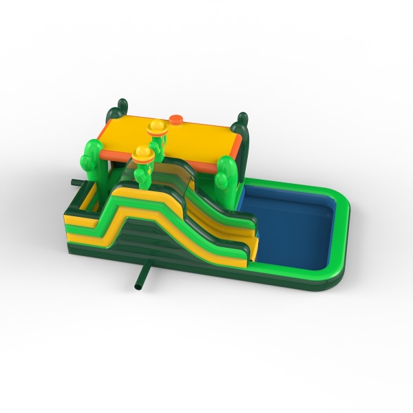 Toboggan aquatique désertique avec zone de saut