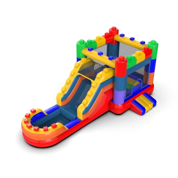Toboggan aquatique avec zone de saut Briques colorées