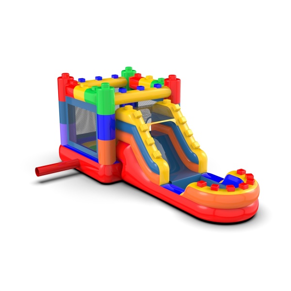 Toboggan aquatique avec zone de saut Briques colorées
