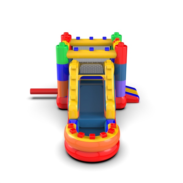 Toboggan aquatique avec zone de saut Briques colorées