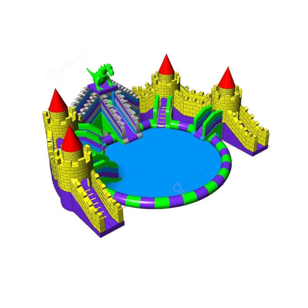 Cité aquatique - château avec dragon
