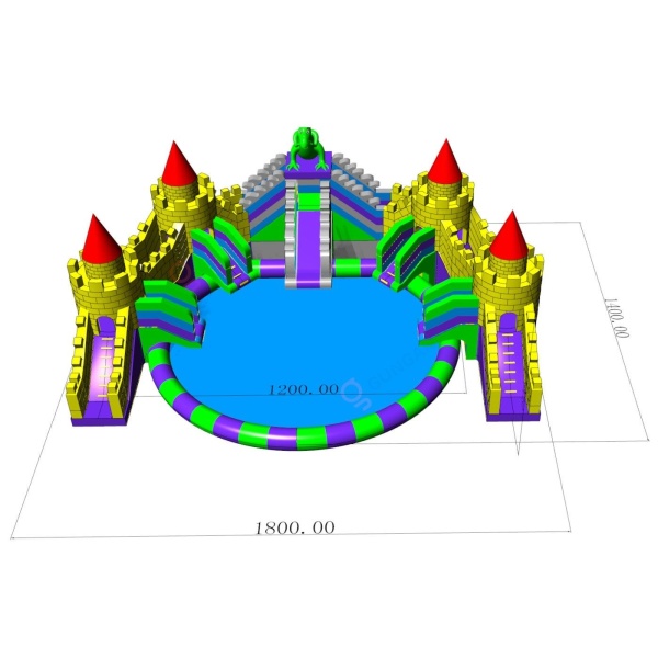 Cité aquatique - château avec dragon
