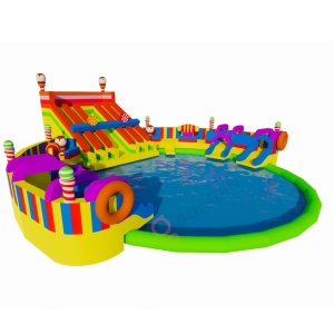 Parc aquatique gonflable au...